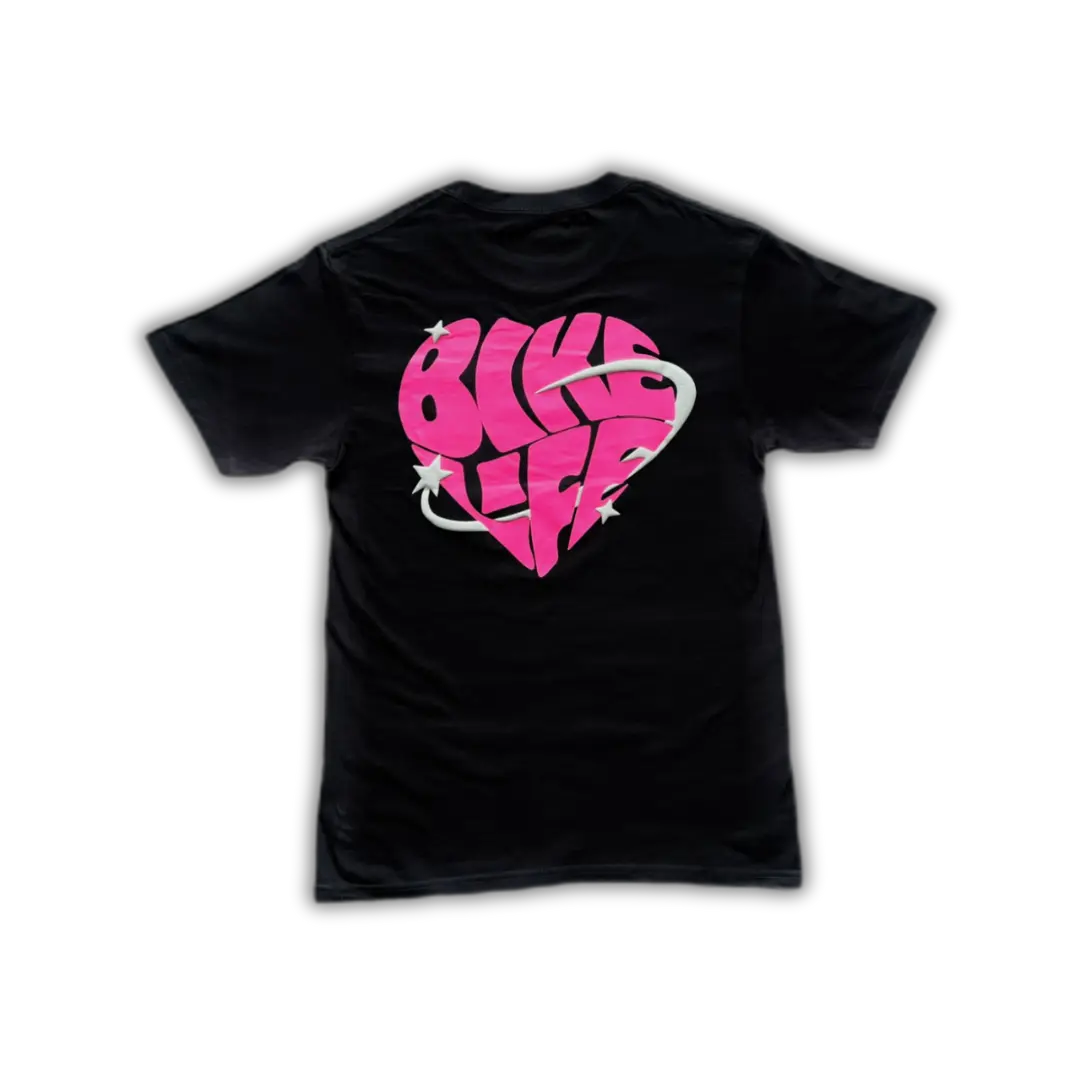T-shirt noir coupe fit 100% coton bikelife streetwear - MRTS BKLF