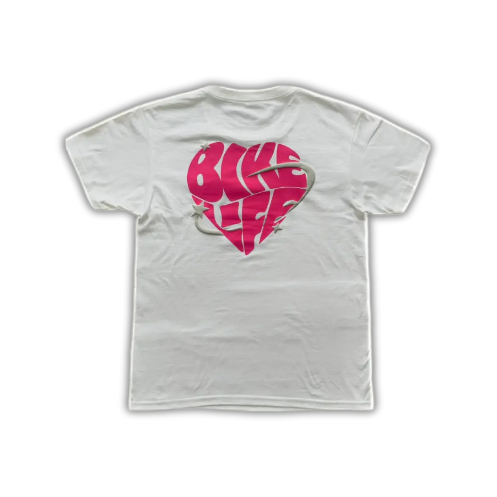 T-shirt blanc coupe fit 100% coton bikelife streetwear - MRTS BKLF
