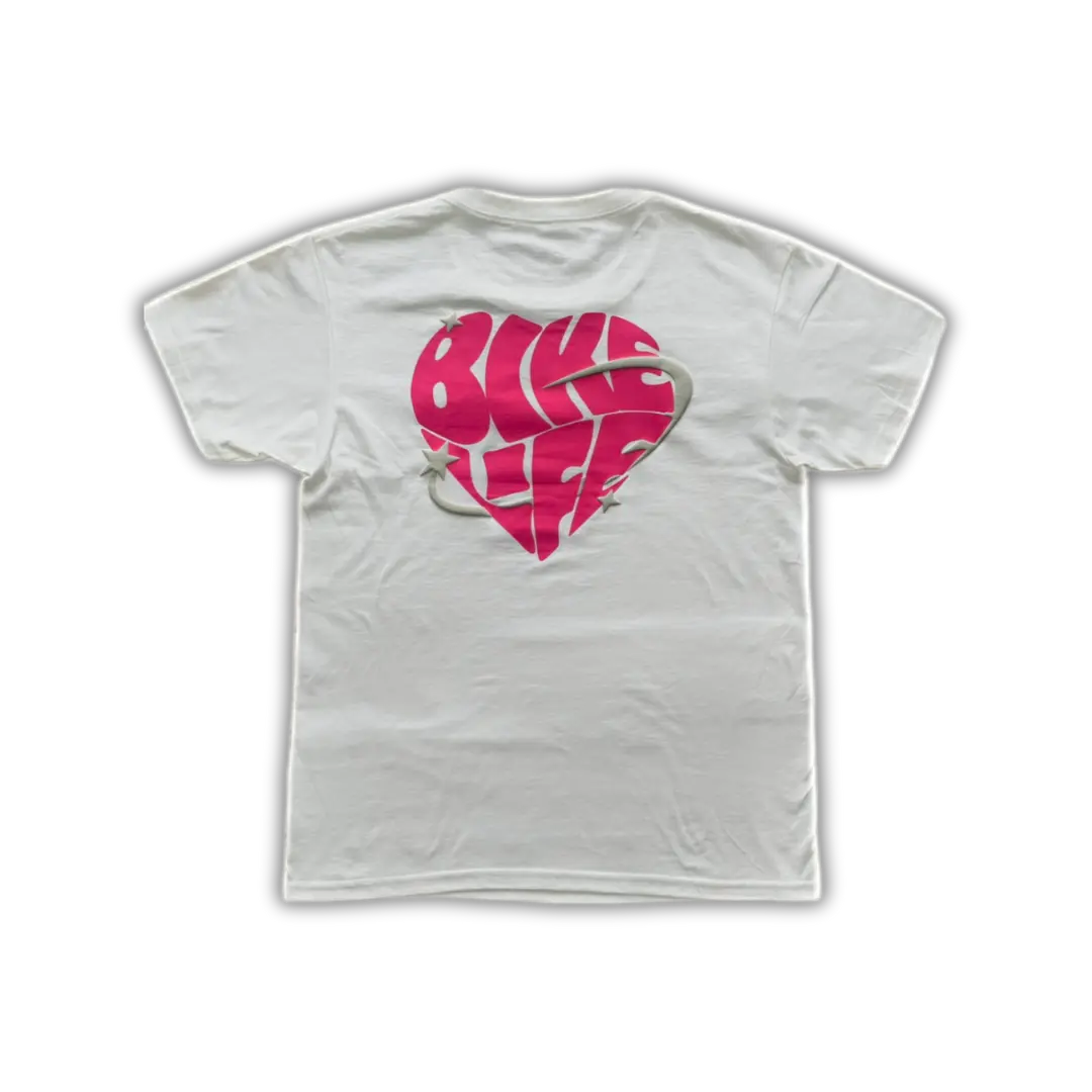 T-shirt blanc coupe fit 100% coton bikelife streetwear - MRTS BKLF