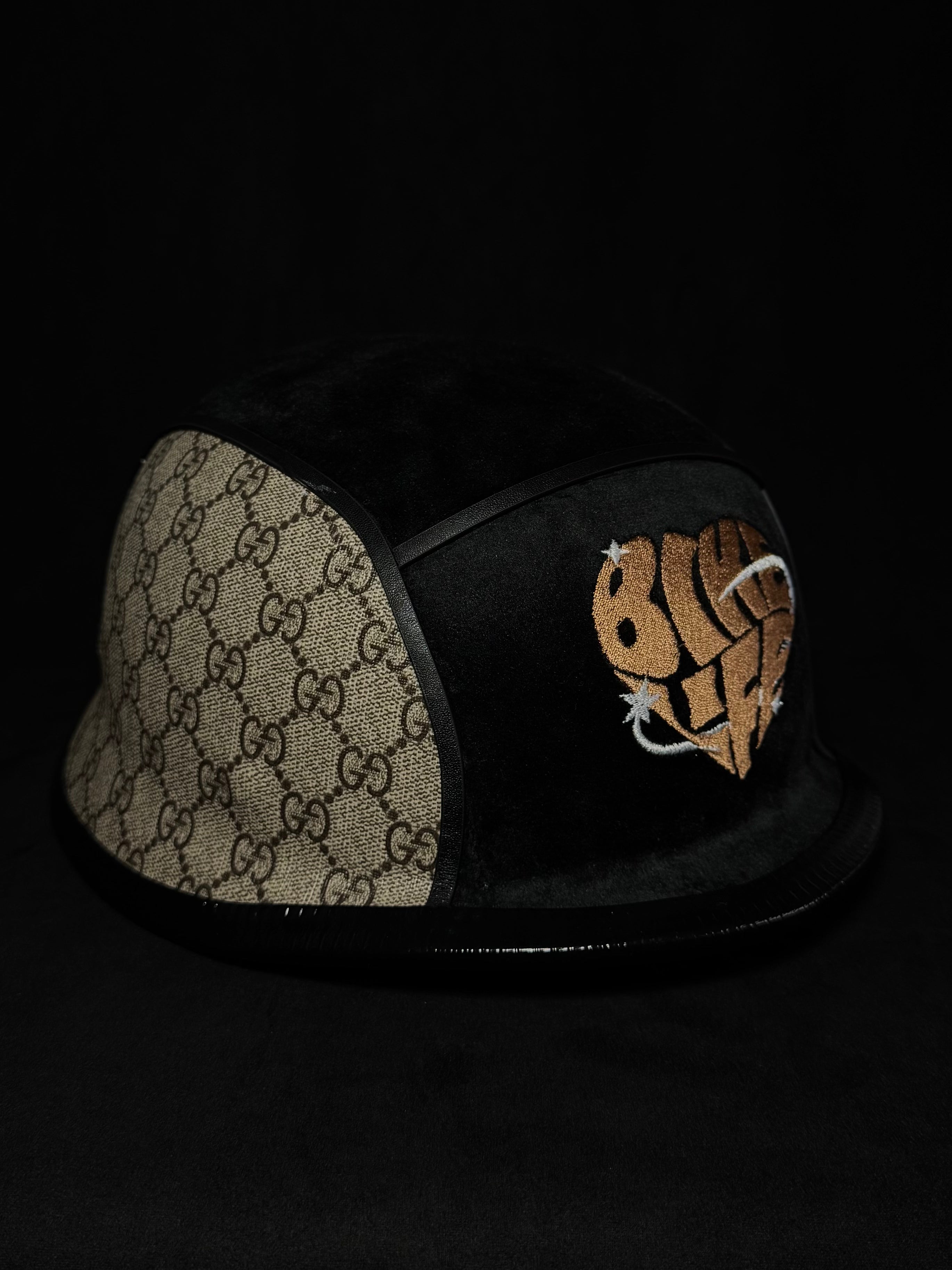 Helmet Gucci custom casque moto luxe pièce unique - MRTS BKLF