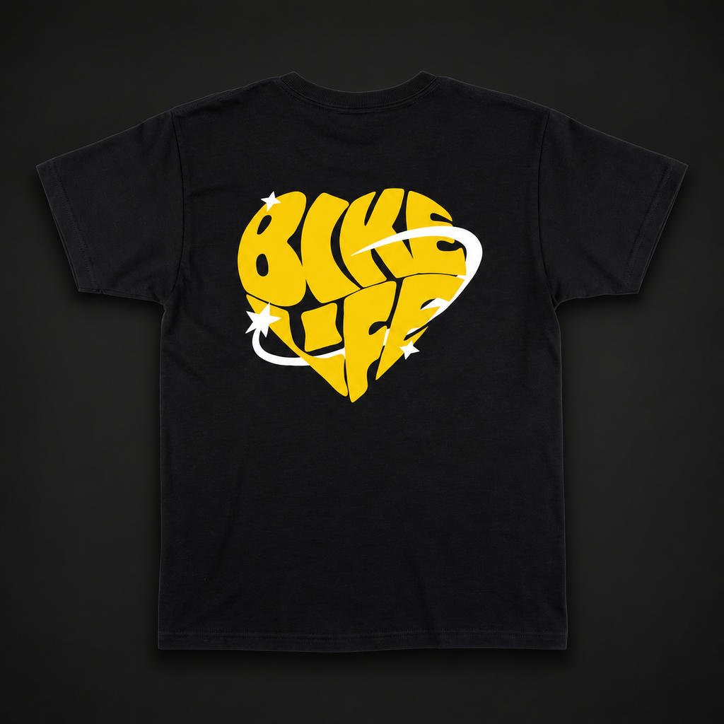 T-shirt Match Ur Bike Yellow — vue de dos