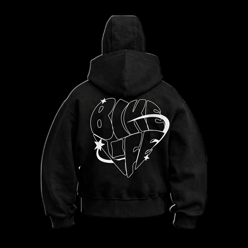 NO CASE HOODIE streetwear bikelife noir dos - MRTS BKLF